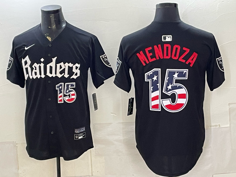 Men 2026 Oakland Raiders #15 Mendoza black Nike Limited NFL Jersey0715009